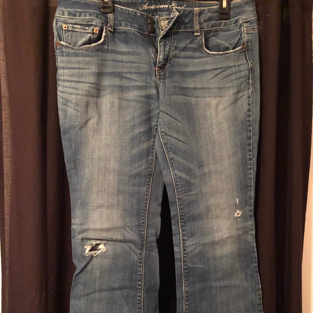Flared, Distressed Jean